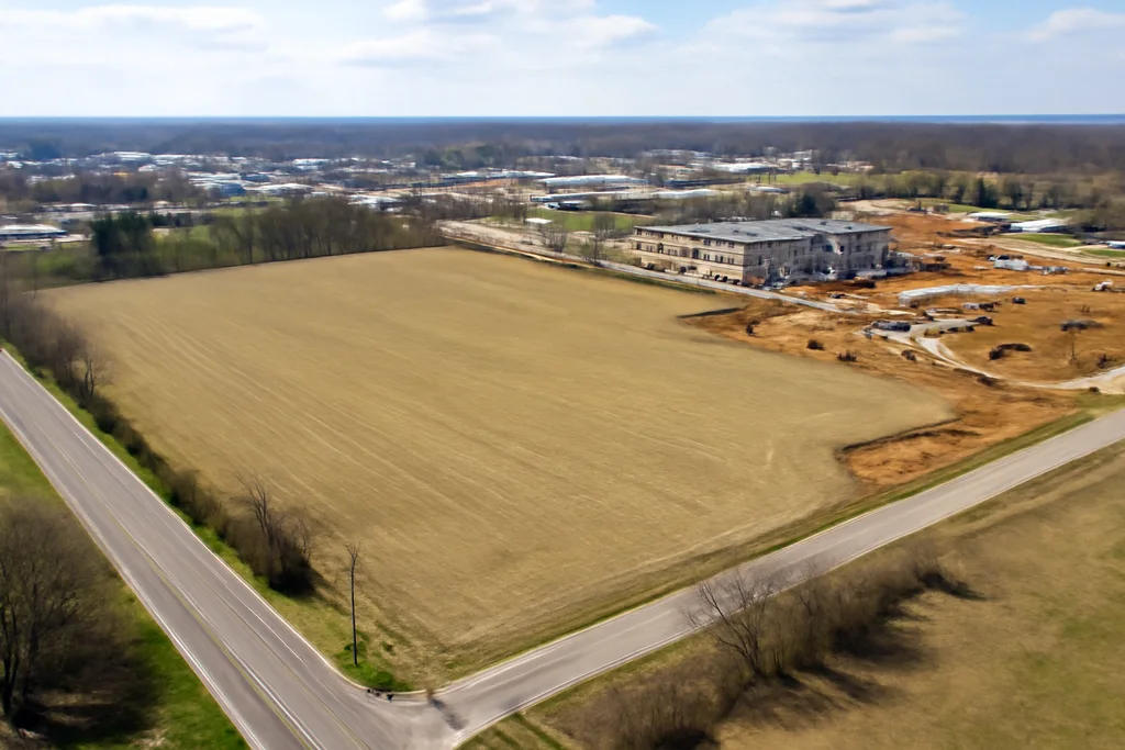Ohio development parcel with open land near active construction