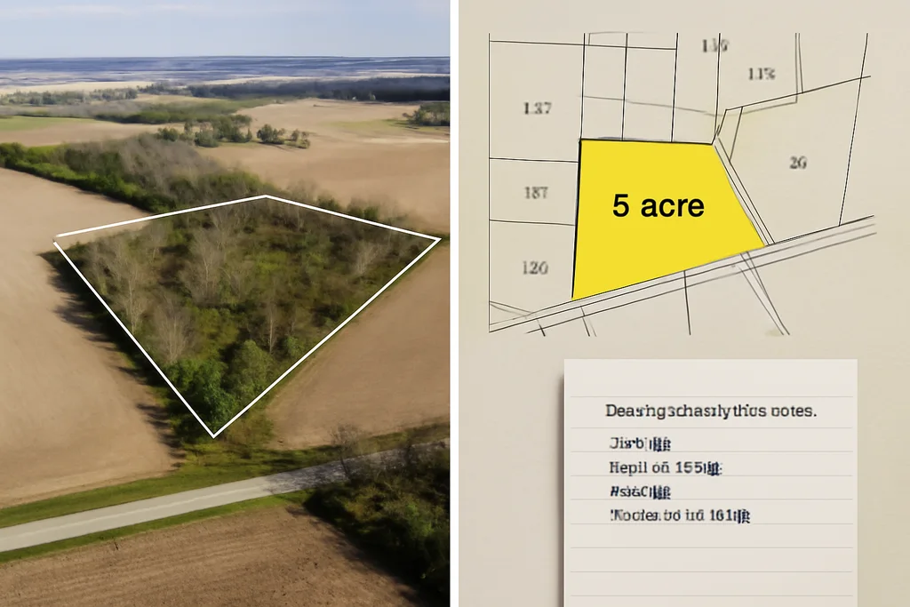 Aerial land photo and parcel map for online land marketing in Ohio