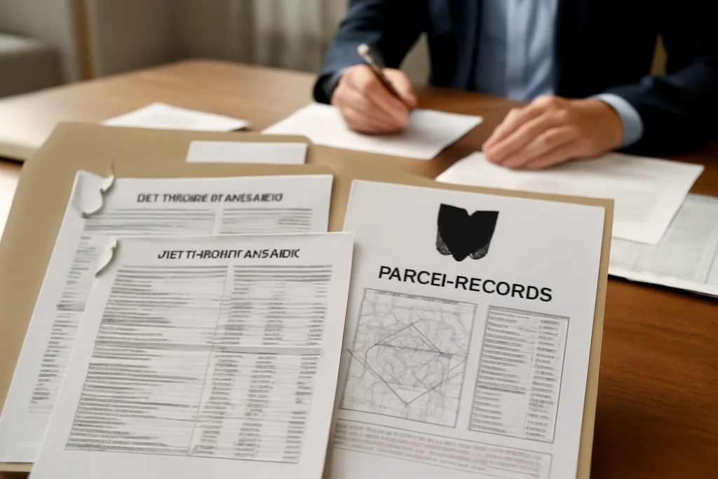 Title company closing file for inherited land in Ohio